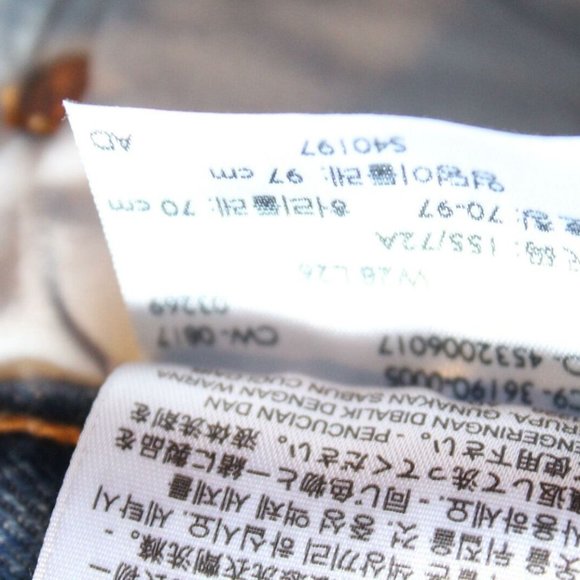 Levi's 501 T Floral Embroidered Tapered Jeans Medium Wash Women's Size 28 H11510 - Picture 9 of 12